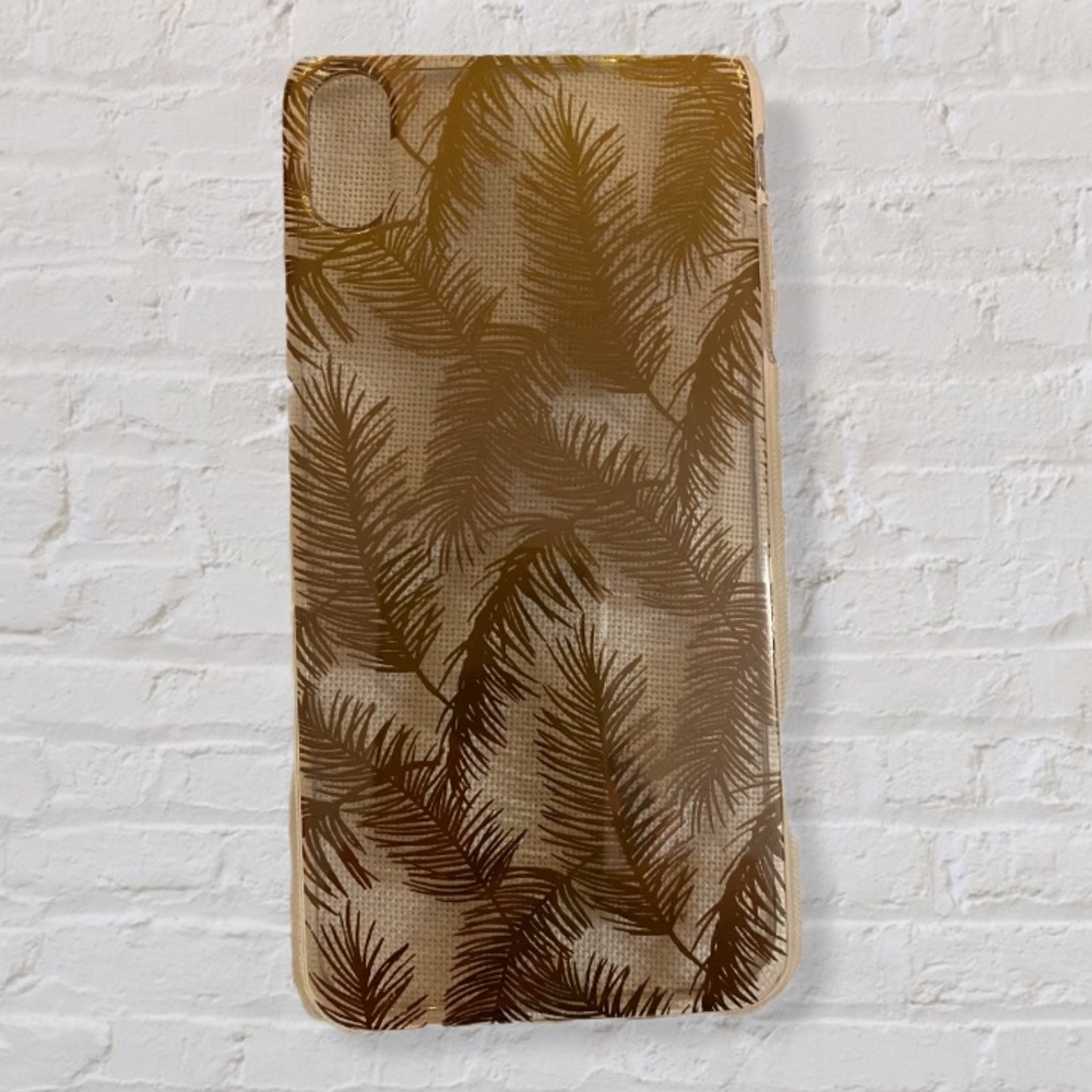 Nwt Gold Leaf Print Clear Background Iphone X Xs